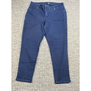 1822 Denim Dark Blue Ankle Skinny Jeans Size 18W Stretch Flattering Women’s